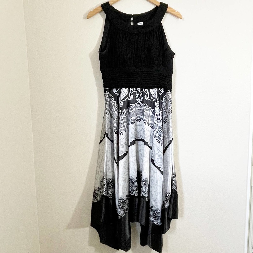 Sangria Halter Top Handkerchief Dress